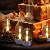 Solar Candle Light Outdoor LED Flameless Metal Candle Lamp Terrace Halloween Decoration Light Garden Waterproof Yard Lawn Light