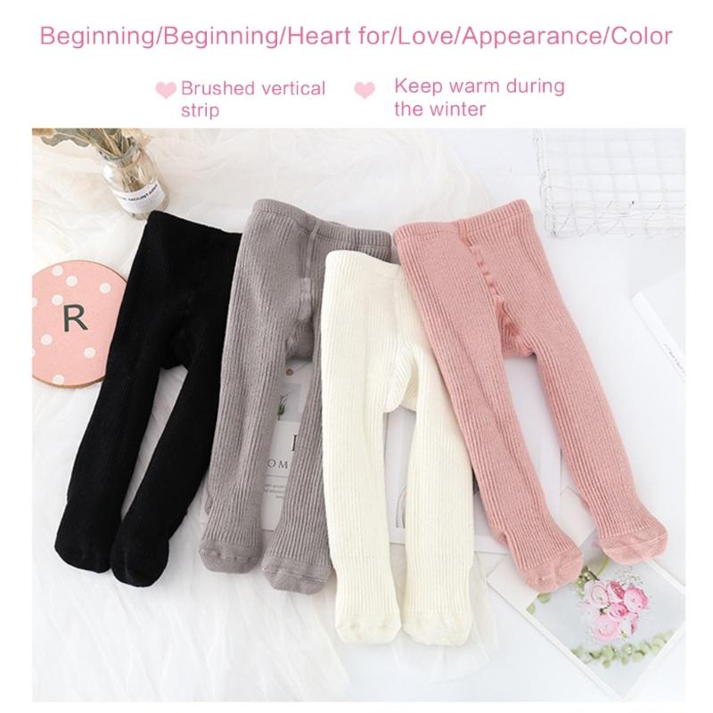 Girls Stretchy Tights Pantyhose Warm Leggings Baby Leg Warmers Children Autumn Winter Soft Knitting Pantihose Stockings