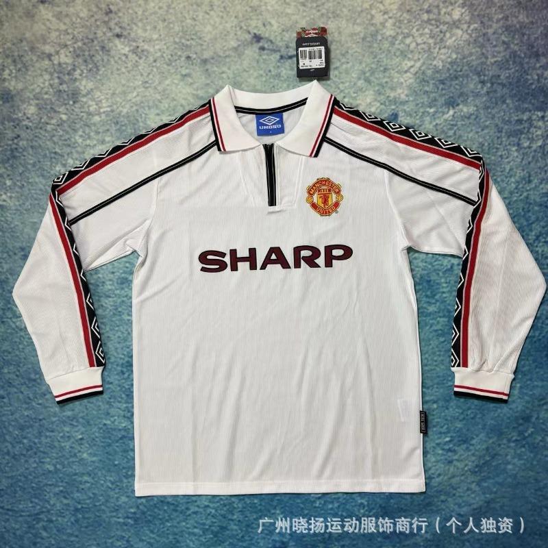 Source Direct Supply Retro Long-sleeved Jersey Real Madrid Barcelona Manchester United Juventus Liverpool Embroidery Sports Ball