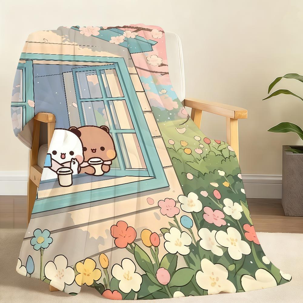 Cartoon D DUDU B BUBU Cute Blanket For Soft Throw Blanket for Picnic Bed Sofa Home Bedroom Cozy Warm Comfortable