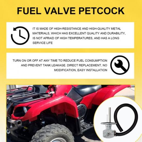 Fuel Valve Petcock Lever For Yamaha Bruin 350 YFM350FA FAH BA 4x4 2004-2006