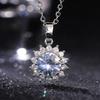 2025  Luxury White Snowflake Pendant Necklace Women with Brilliant Cubic Zirconia Romantic Bridal Wedding Jewelry 2024