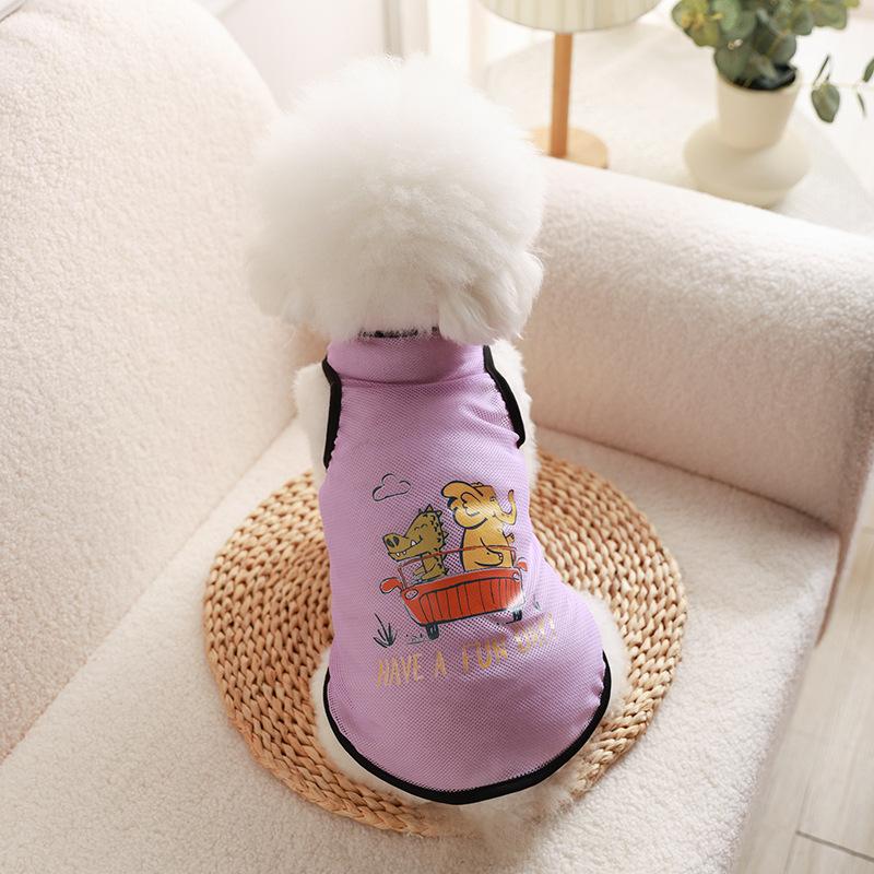 

Летний тонкий сетчатый жилет с принтом, одежда для кошек, жилет для домашних животных, тонкая одежда для собак породы корги-тедди и померанский шпиц XXL