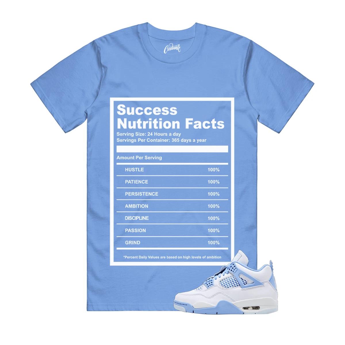 

4 Forget Me Not White Aluminum Blue Tint Carolina T Shirt Match SUCC 2XL