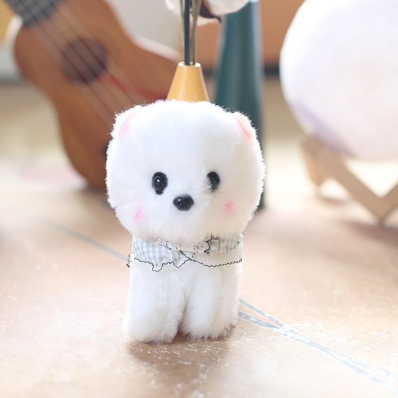 

Милый щенок померанского шпица, плюшевая игрушка, кукла, жемчужный медведь, сумка, подвесной брелок, кукла 14cm