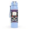 1PC Skull Mask Helmet Biker Theme Print 750ml Color Plastic Sports Water Bottle Leakproof Flip Straw Lid Suitable for Sports Office Home Use