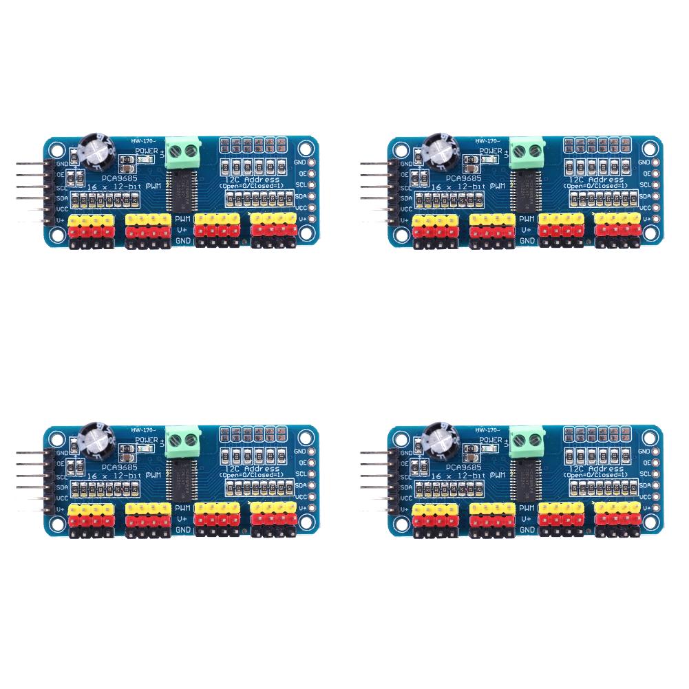 10-1PC 16 Channel 12-Bit PWM Servo Driver Board Module for Arduino Robot/ Raspberry Pi PCA9685 Controller Module IIC Interface