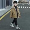 Boys' 2025 Fleece-Lined Winter Parka with Fur Collar - Trendy Cotton Coat for Kids