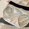 Female Autumn and Winter Sweet Retro Wave Point Cotton Antibacterial Extension Crotch No Trace Skin Briefs Hip Briefs