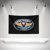 Vvictorys 9 Motoröl Flagge Hintergrund Wandteppich HD-Druck Ausstellung Rennmotor-Fans Veranda Garage Dekoration