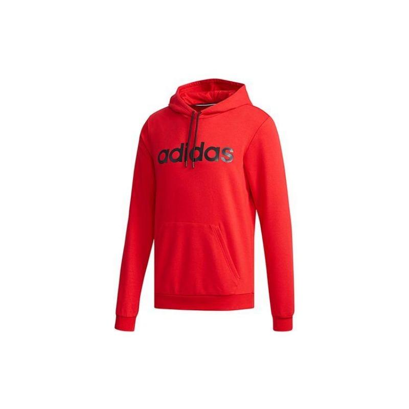 adidas Felpa con Cappuccio Casual con Stampa Neo Logo da Uomo Felpa Rossa EA3525
