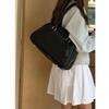 New Winter Big Size Soft Leather Women Large Retro Bowling Bags Commute Handbags High Quality Simple Shoulder Bag Brown