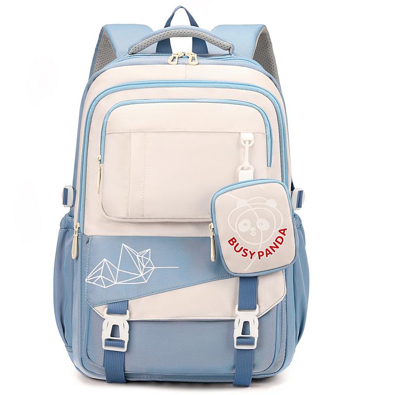 

Школьный рюкзак для учеников начальной и средней школы, для девочек 4, 5 и 6 классов, большой вместимости, высокой ценности, водонепроницаемый рюкзак, универсальный высокий синий