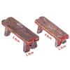 2 Pièces Mini Chaise Tabouret en Bois Miniatures Jardin de Fées Décor Banc de Couple Figurine d'Action Maison de Poupée Bricolage Accessoires