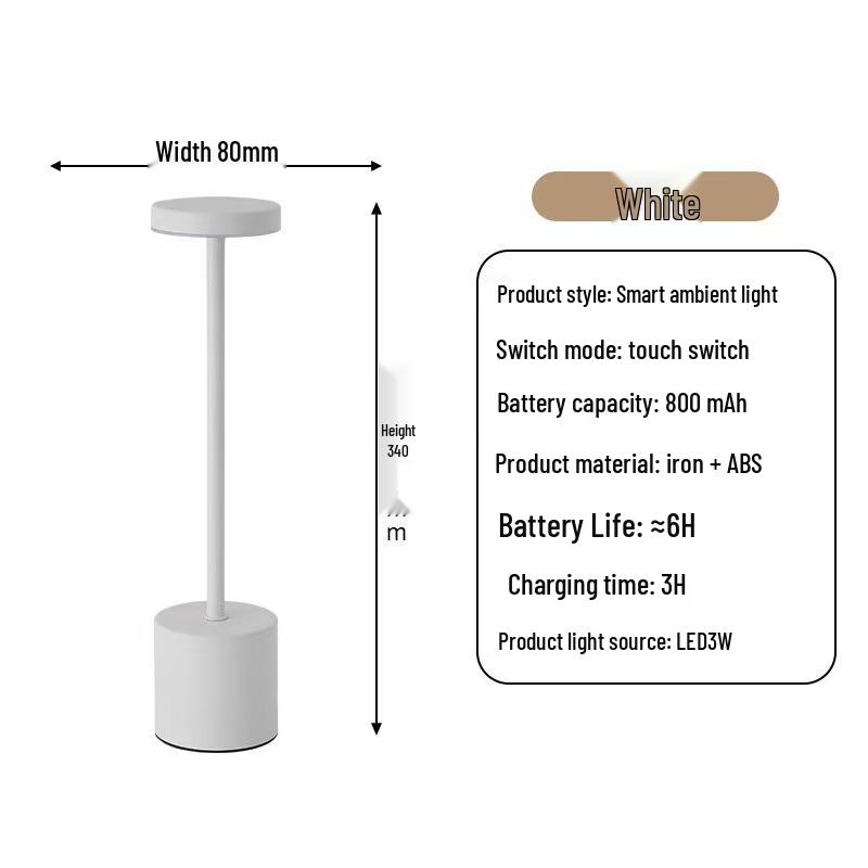 

I-shaped Touch Table Lamp with USB Charging - Eye Protection Study Lamp, Desktop Decoration, Night Light білий