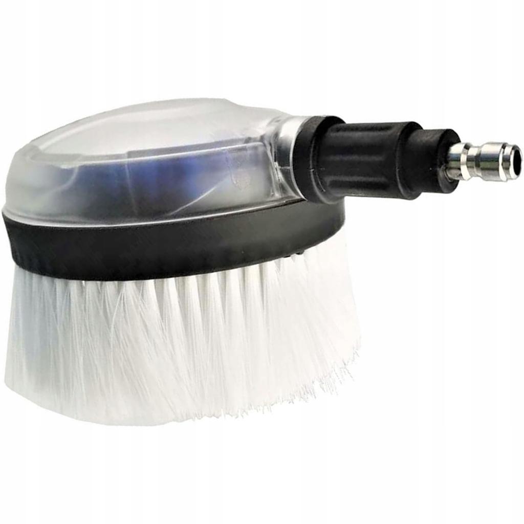 Rosfix HydroBrush Pro360 – Obrotowa Szczotka do Myjki Ciśnieniowej | Szybkozłączka 1/4""QC | Delikatne Włosie do Czystych Powierzchni
