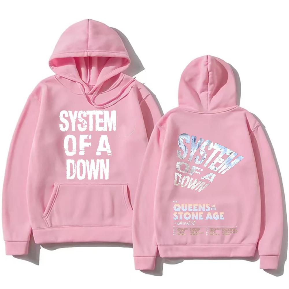 Rock Band System of A Down Hoodie System of A Down Tour 2026 Sweatshirt Alternative Metal Music Streetwear Unisex Gothic Top