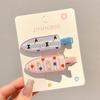 2pair Acrylic Hairpin Plaid Side Bang Hair Pins New Duckbill Barrettes  for Women Girls