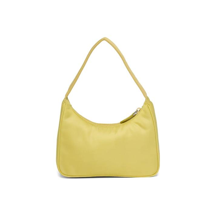 Prada Re-Edition Triangle Logo Shoulder Bag Women Handbags Yellow 1NE515-2DH0-F068X