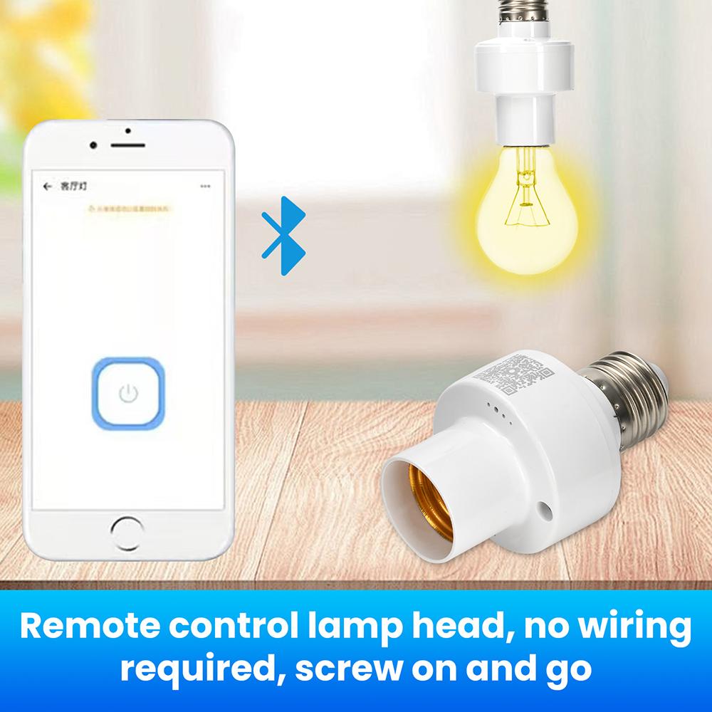 AC110-240V E27 Lamp Holder Wireless Remote Control Infrared Smart Convertible LED Lampholder Timed Remote Control Smart Life