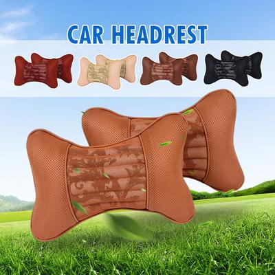 2pcs Breathable Mesh Comfort Car Neck Pillow Headrest Cushion Support Anti-mite Auto Safety Pillow Universal Seat