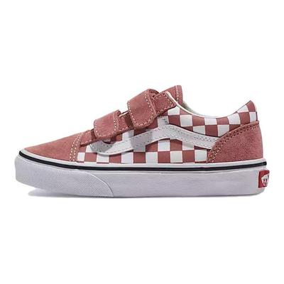 Slip Resistant Cushioning Low Top Kids Skate Shoes Kids Sneakers Red White VN0A38HDCHO