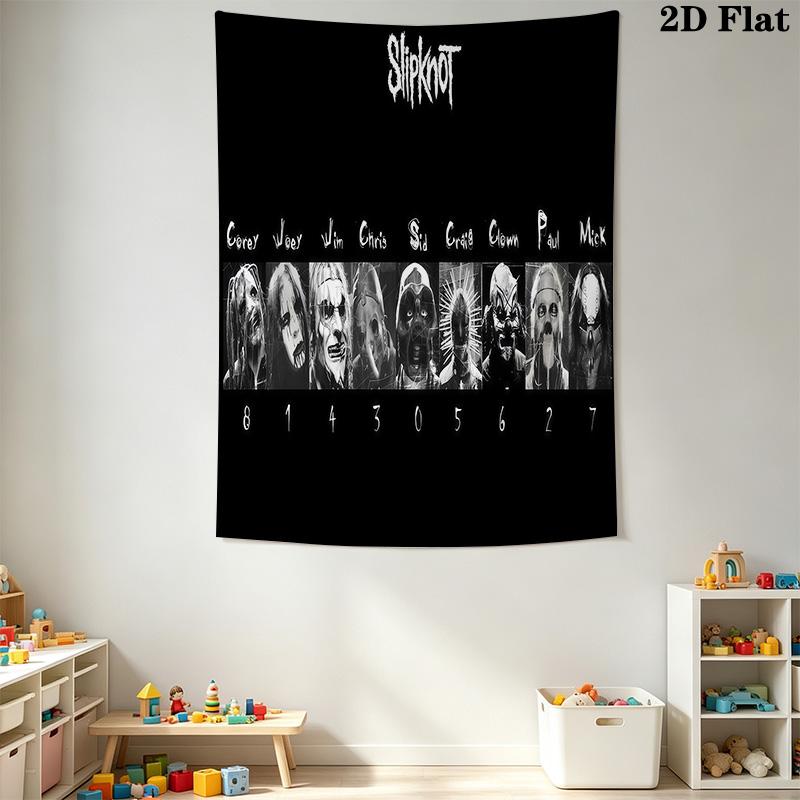 Slipknot Band Logo Tapestry Tapestry Wallmounted Fashion Print Soft Wall Covering Decoration Work Of Art