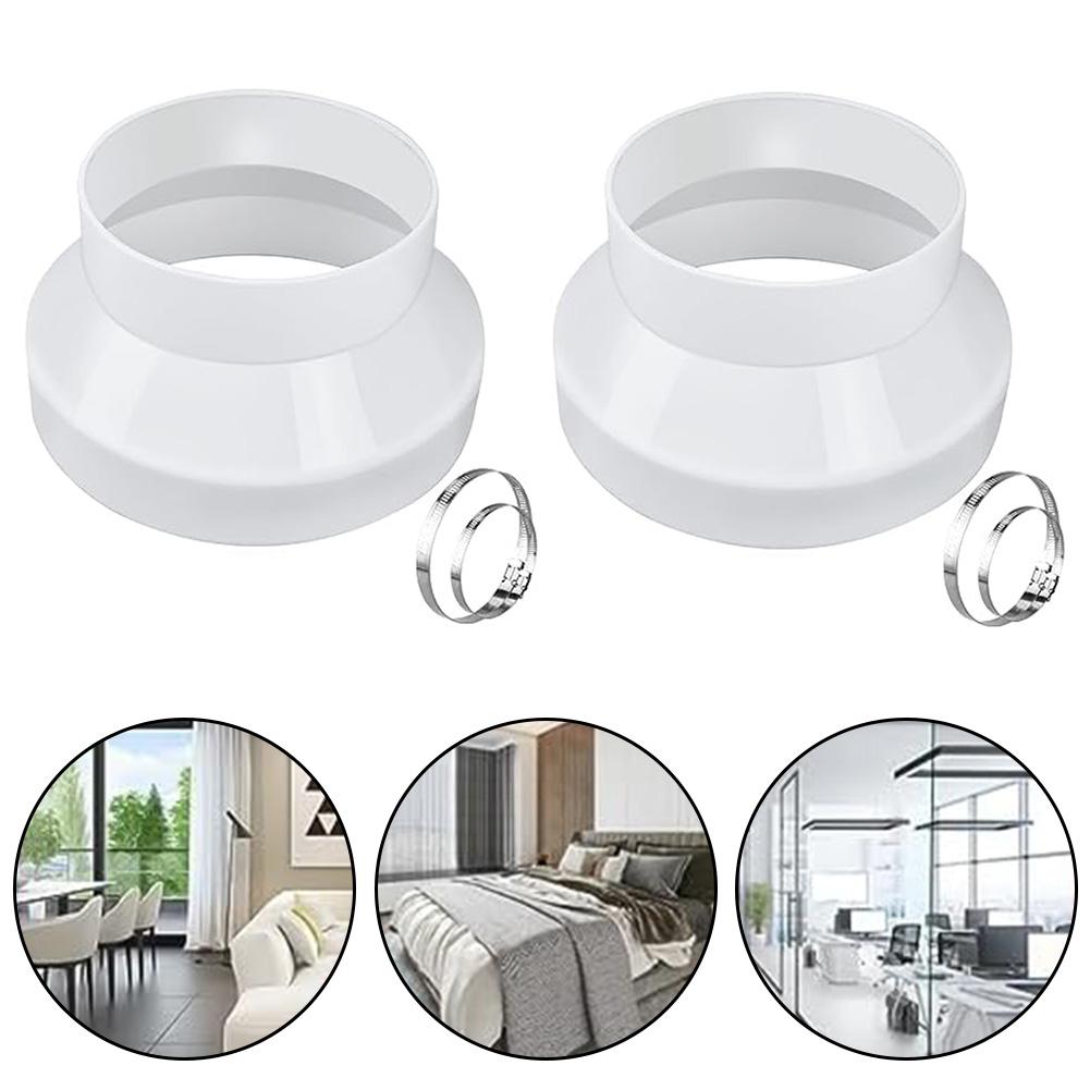 Bathroom 150mm Male Spigot Duct Reducer 8 To 6 Inch Duct Good Toughness Sturdiness ABS Plastic Easy Processing