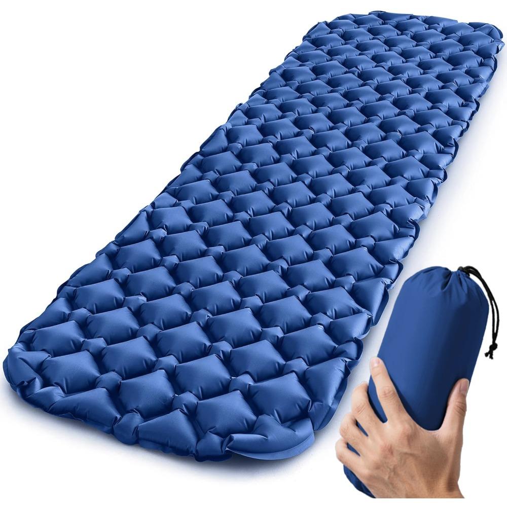 Outdoor Sleeping Pad Camping Inflatable Mattress Ultralight Air Cushion Travel Mat Folding Bed No Headrest For Travel Hiking