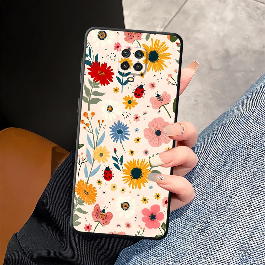 Case for Xiaomi Redmi Note 14 K80 10 12 11 13 Pro Plus A1 12C 13C A4 A5 A3 9 8 7 14C Phone Cover A2 K40 A1 Cartoon Flower Art