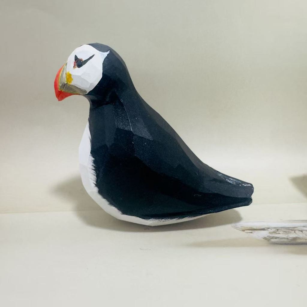 Wooden Little Chubby Bird Toy Decorative Piece For Office And Living Room Decor