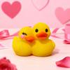 Valentine's Day Couple Duck Figurine 3D Printed Cartoon Duck Statue Wedding Holiday Party Home Office Desktop Decoration Ornament