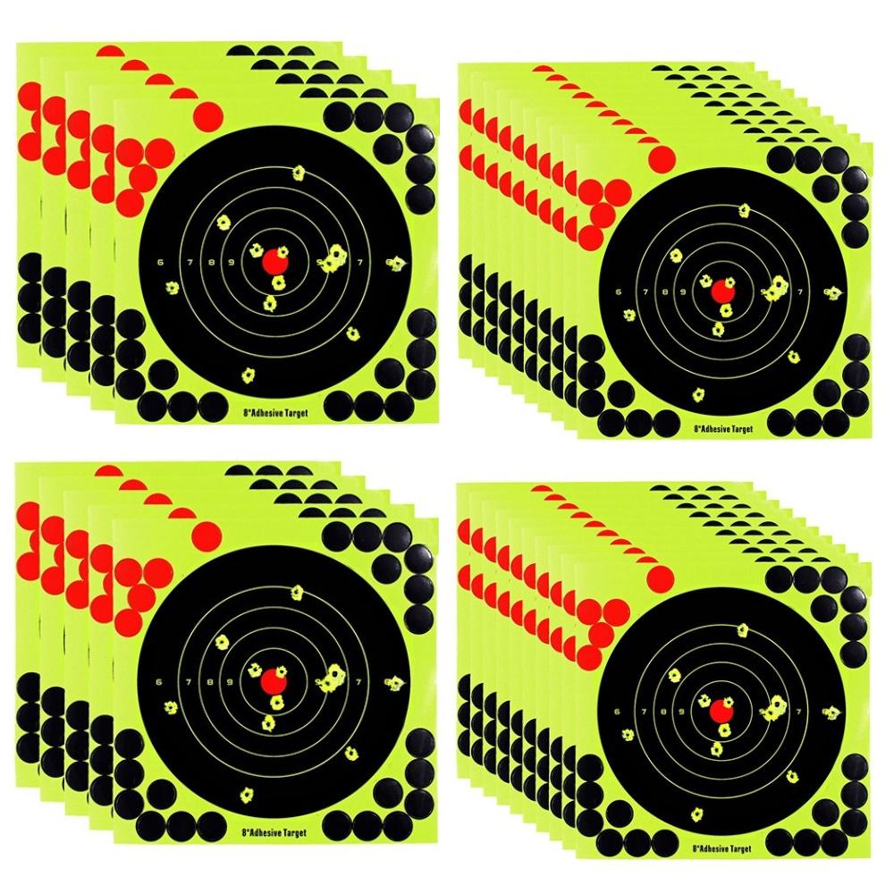 100-5PCS 8-inch Splatter Target High Visibility Adhesive Shooting Target Stickers Reactive Hunting Shooting Training Paper