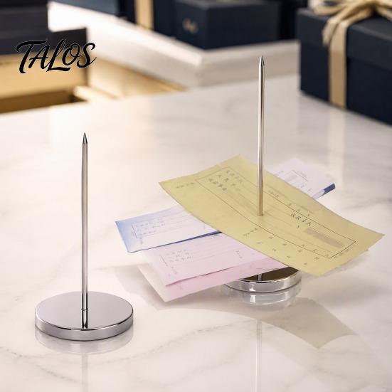 Bill Fork for Restaurant Metal Receipt Holder Spike, Desktop Clip Nail Tool, Durable Business Document Organizer Restaurants Offices Paper Notes