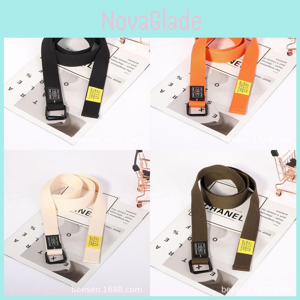 Stylish Korean Canvas Belt For Men And Women With Durable Double Ring Buckle In Classic Colors