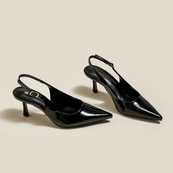 Heels Sandals Gladiator Summer Luxury Brand Patchwork Women High Heels Pointed Toe Designer Elegant Slingbacks Party Ladies Shoe