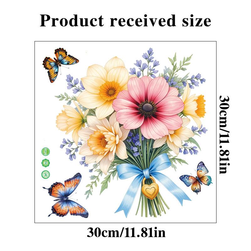 Lavendel Wandaufkleber Selbstklebende Blumendekorationen für Schlafzimmer Kleiderschrank Schrank Kühlschranktür Dekor Toilettenaufkleber