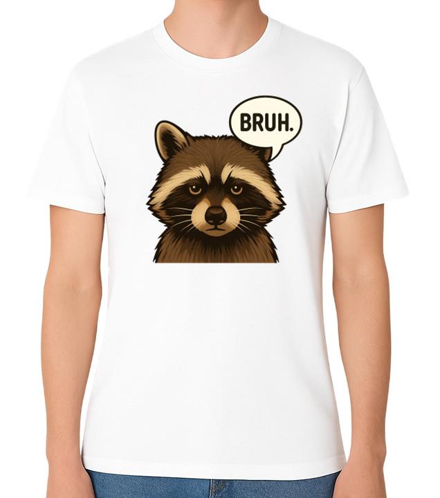 

Bruh Raccoon Funny Meme Graphic Unisex T-Shirt Sarcastic Humour Tee 5XL різнокольоровий