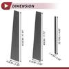 Pack of 6 For Nissan Sentra Door Pillar Window Trim Carbon Fiber Pattern Black