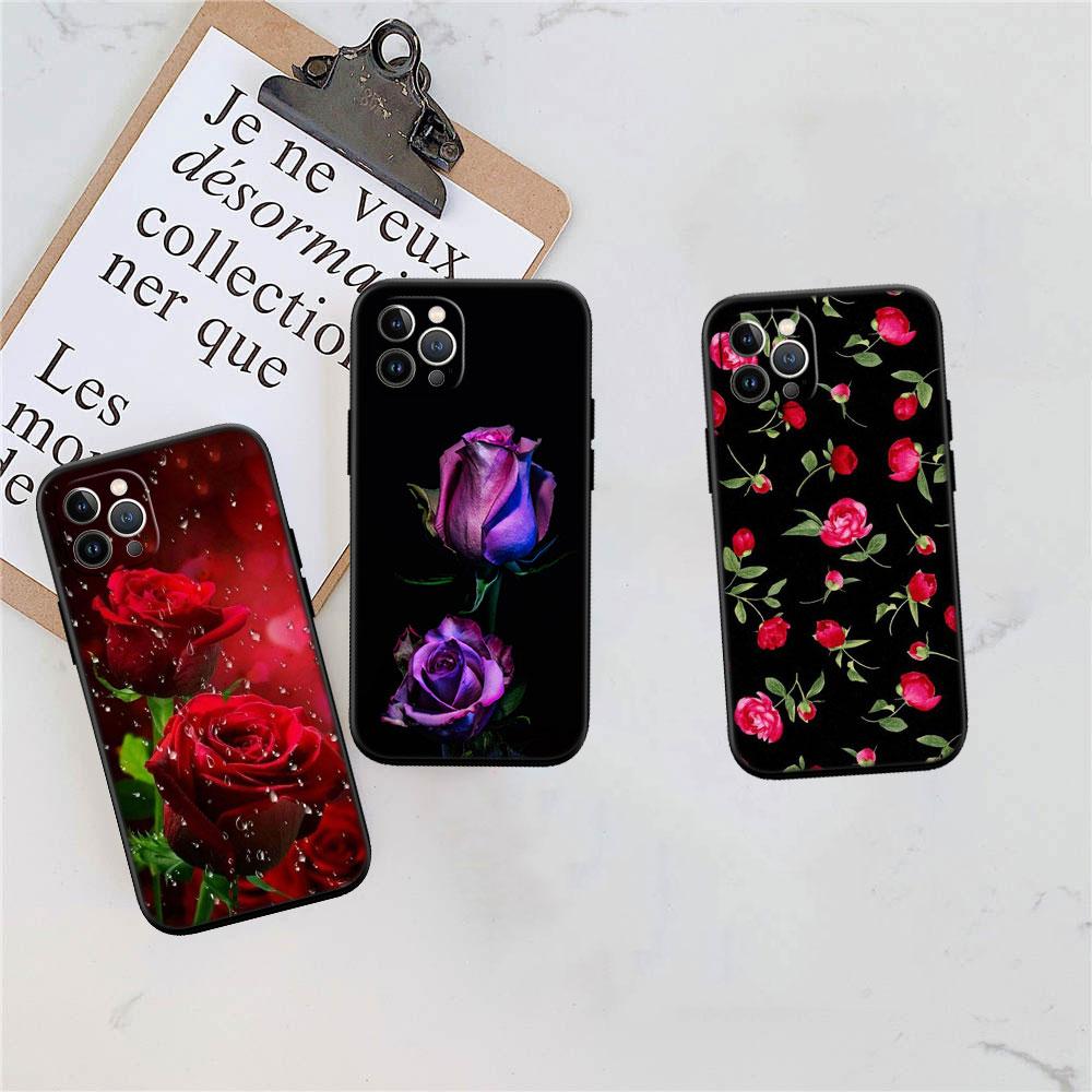 PP52 Rose Colorful Soft Shell Phone Case for OPPO A3 Pro A72 A74 A76 A77 A77S A78 A79 A94 A95 A18 A40M A58