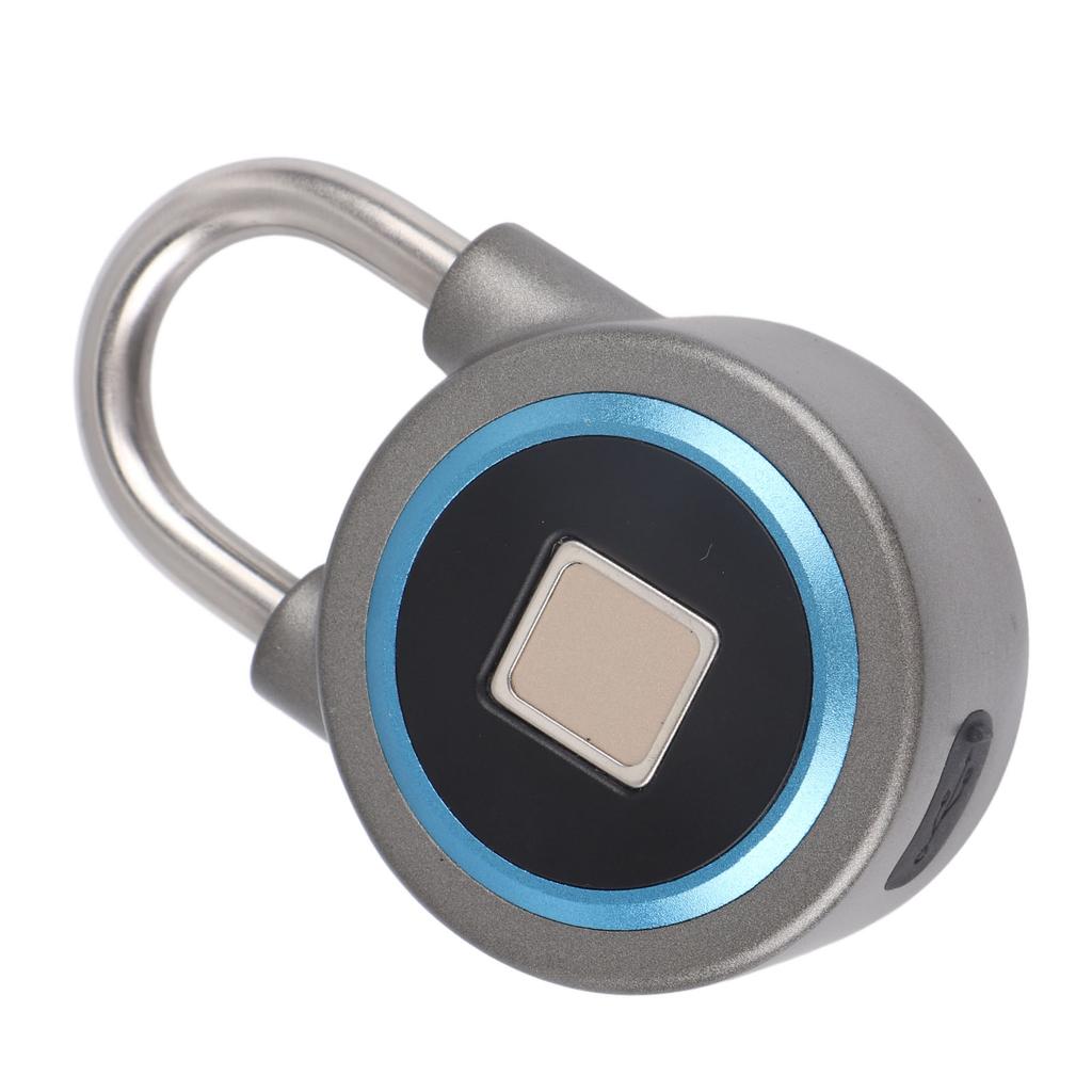 Fingerprint Padlock Bluetooth App Control IP65 Waterproof Safety Electronic Lock for Locker Drawer Office Gym Blue