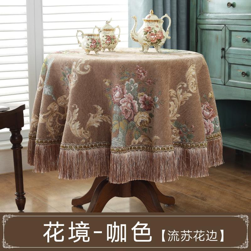 Hot-selling European tablecloth fringed lace tablecloth chenille rectangular coffee table towel light luxury dining table cloth