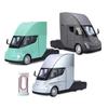Tesla Semi Elektrische Vrachtwagen 1:24 Schaal Diecast Legering Pull-Back Modelauto - Zilver