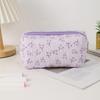 Fabric Pencil Case With Floral Pattern Large Capacity For Stationery Storage