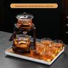 High-end Chinese Automatic Kung Fu Tea Set with Glass Teapot & Teacups