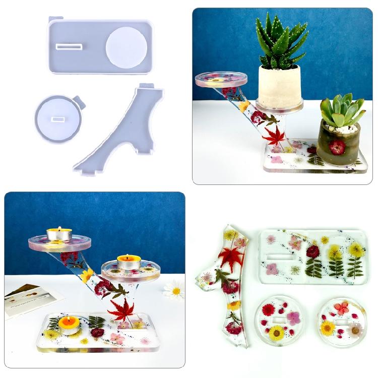 Flower Pot Bracket Silicone Mold Resin Casting Rack Mold Suitable for Diy Crafts