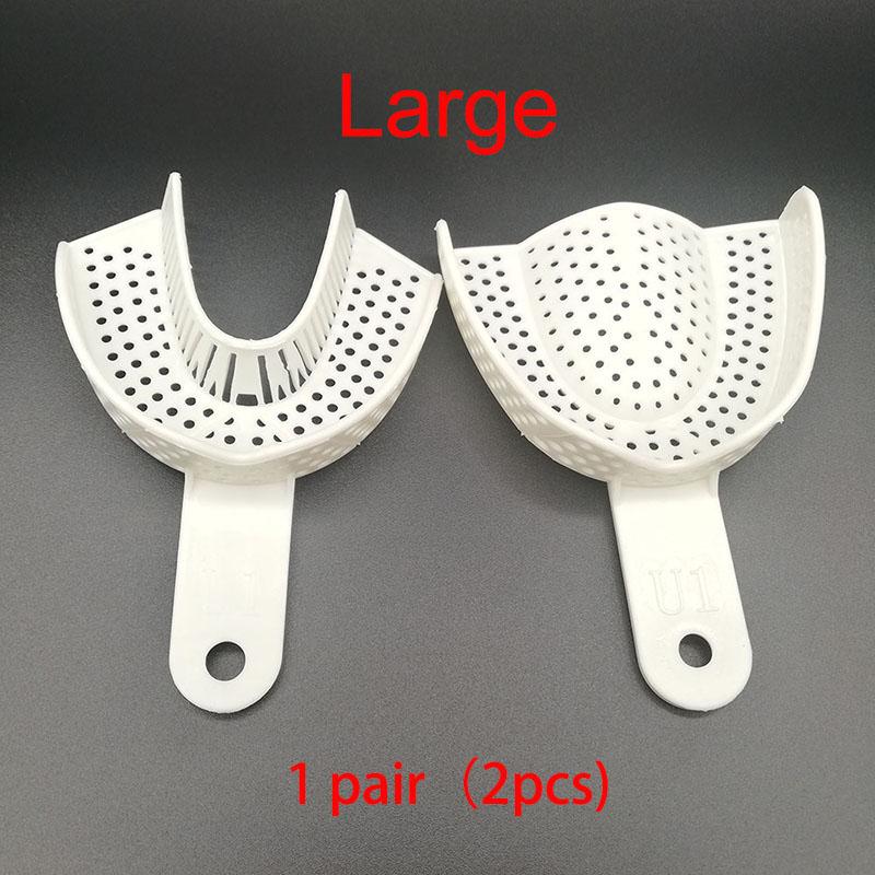 Dental Impression Plastic Trays Without Mesh Tray Teeth Holder Dentist Tools Lab Material