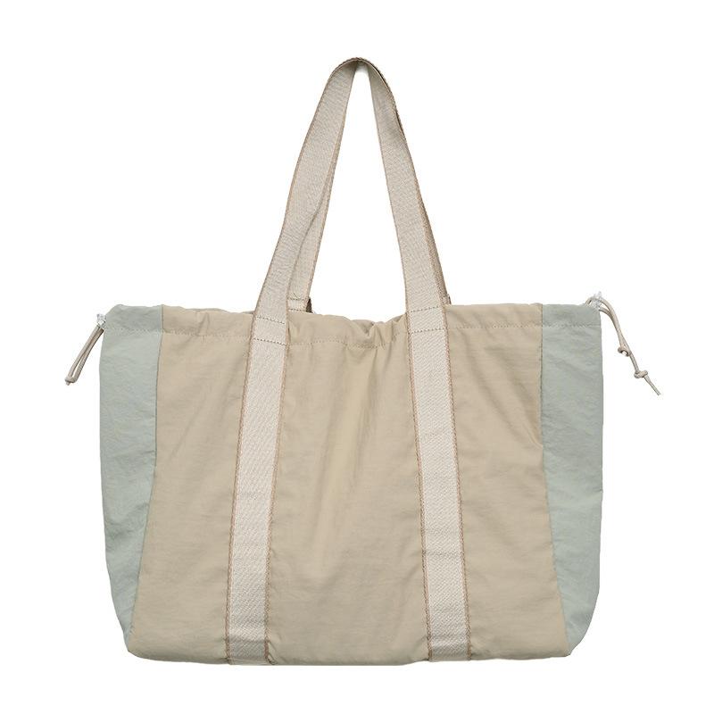 

Сумка на плечо с контрастной кулиской, рюкзак большой вместимости, дорожный рюкзак, модная универсальная женская сумка верблюд