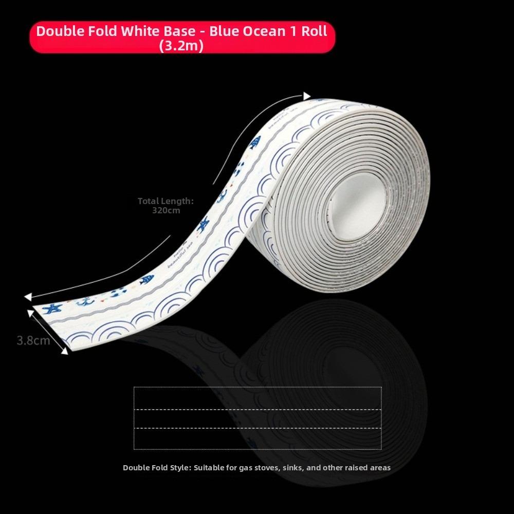 

1 Roll PVC Bathroom Sealing Tape Self-adhesive 50/38mm Shower Tub Tape Waterproof Stain-resistant Window Sealing Tape Home Use