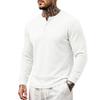 Men S Casual Loose Knit Long Sleeve Henley Shirt